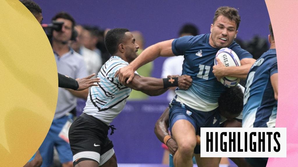 Watch the highlights from Fiji v France in the group stage of the Paris 2024 Olympics