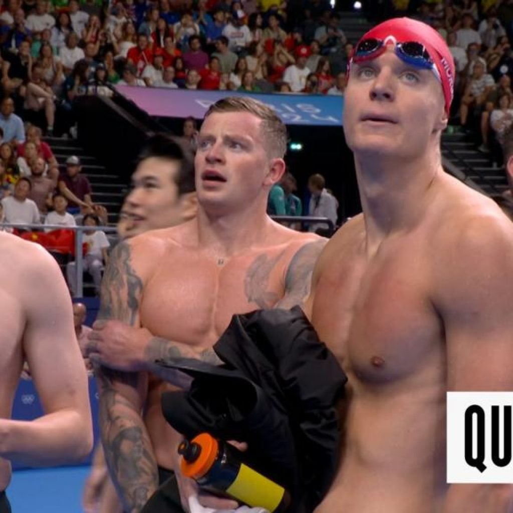 Adam Peaty and Team GB finish second to qualify for the 4x100 Medley final